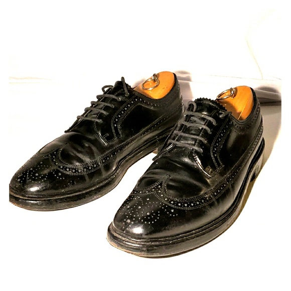 Imperial Florsheim Mens Shoes Kenmoor Wingtip Leather Black 17109-01